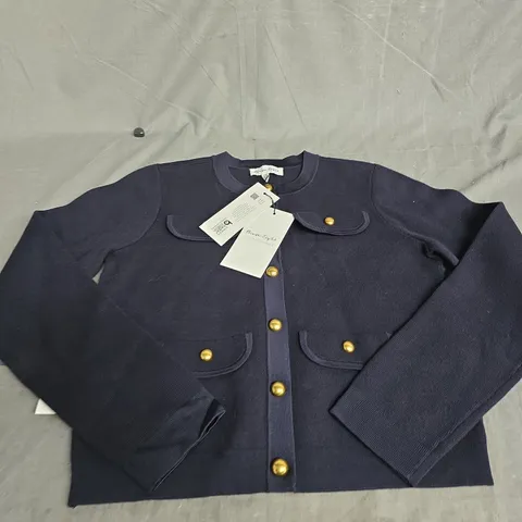 PHASE EIGHT LIBBY KNITTED JACKET – NAVY, UK 8 (US 4), 