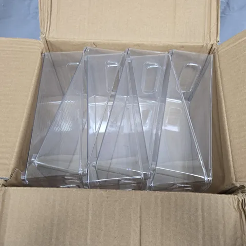 SET OF 6 CLEAR PLASTIC CONTAINERS