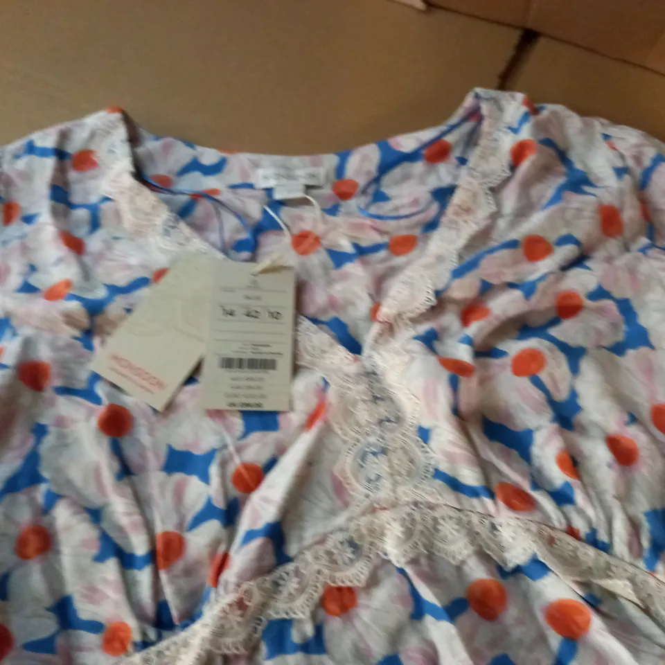 MONSOON FLORAL PRINT DRESS - UK14