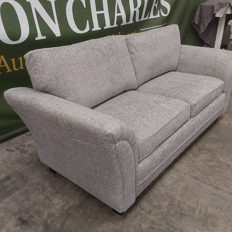 DURY CHUNKY WEAVE 3 SEATER STANDARD BACK SOFA - GREY RRP £649