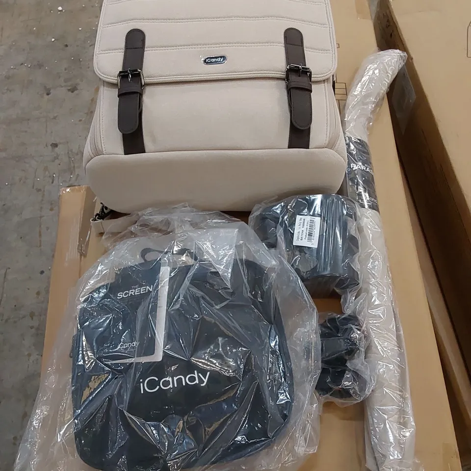 BOXED PEACH7 TRAVEL SYSTEM SET - BISCOTTI/LATTE (3 BOXES) // INCLUDES PRAM, CAR SEAT AND SOME ACCESSORIES - MISSING CARRY COT