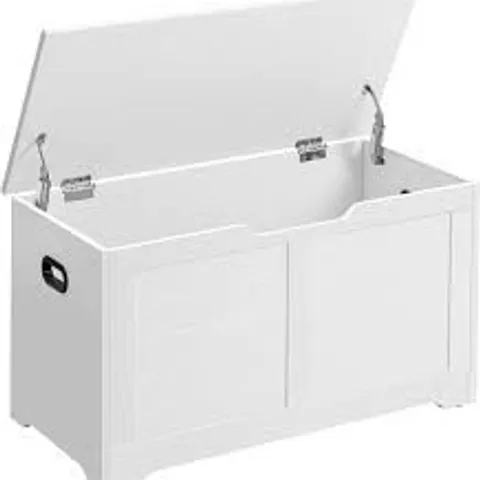 BOXED VASAGLE SHOE BENCH, BENCH WITH STORAGE SPACE - WHITE (1 BOX)