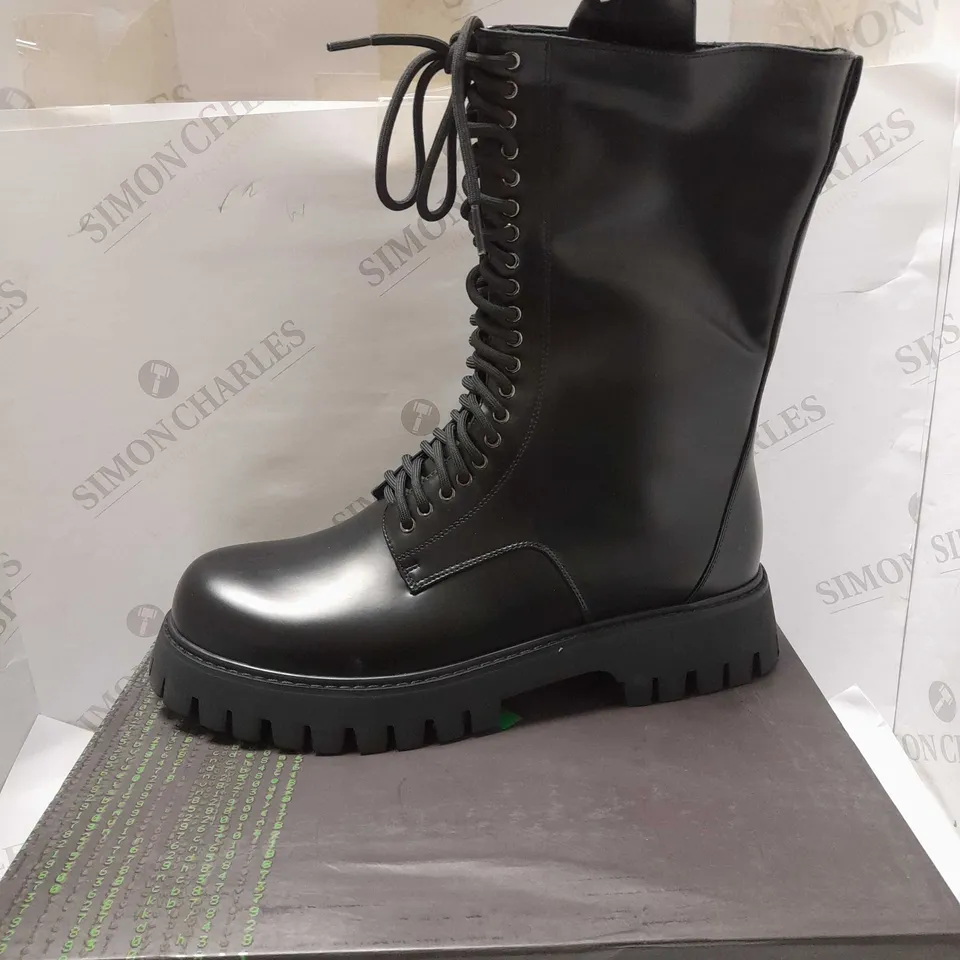 KOI LEGION MEN'S COMBAT LONG BOOTS, BLACK - SIZE 11 