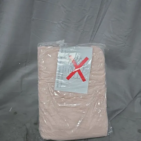 COZEE HOME LUXURY RUCHED FAUX FUR ABD VELVETSOFT HEATED THROW PINK