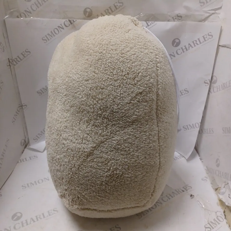 UNBRANDED CREAM TEDDY FLEECE DUVET SET - SIZE UNSPECIFIED