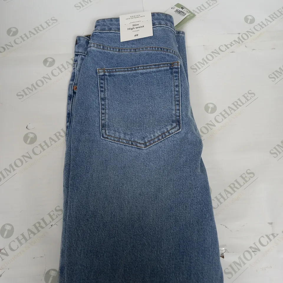H&M SLIM HIGH WAIST DENIM JEANS SIZE 14