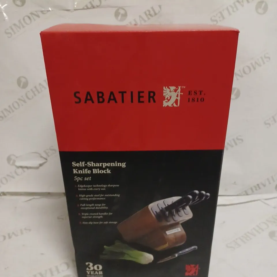 SABATIER EDGEKEEPER SET SELF-SHARPENING KNIFE BLOCK