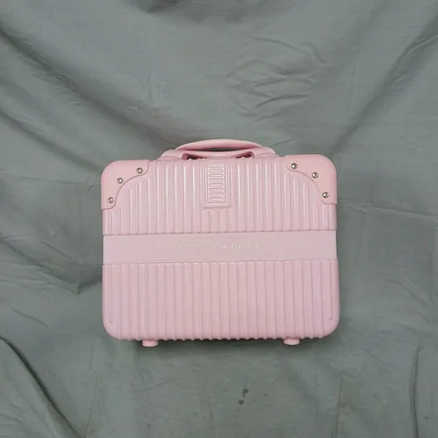 TATTI LASHES PINK CARRY CASE WITH ASSORTED HEALTH AND BEAUTY ITEMS 