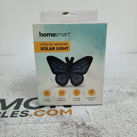 HOMESMART 4 PIECES ALL WEATHER SOLAR LIGHT BOXED
