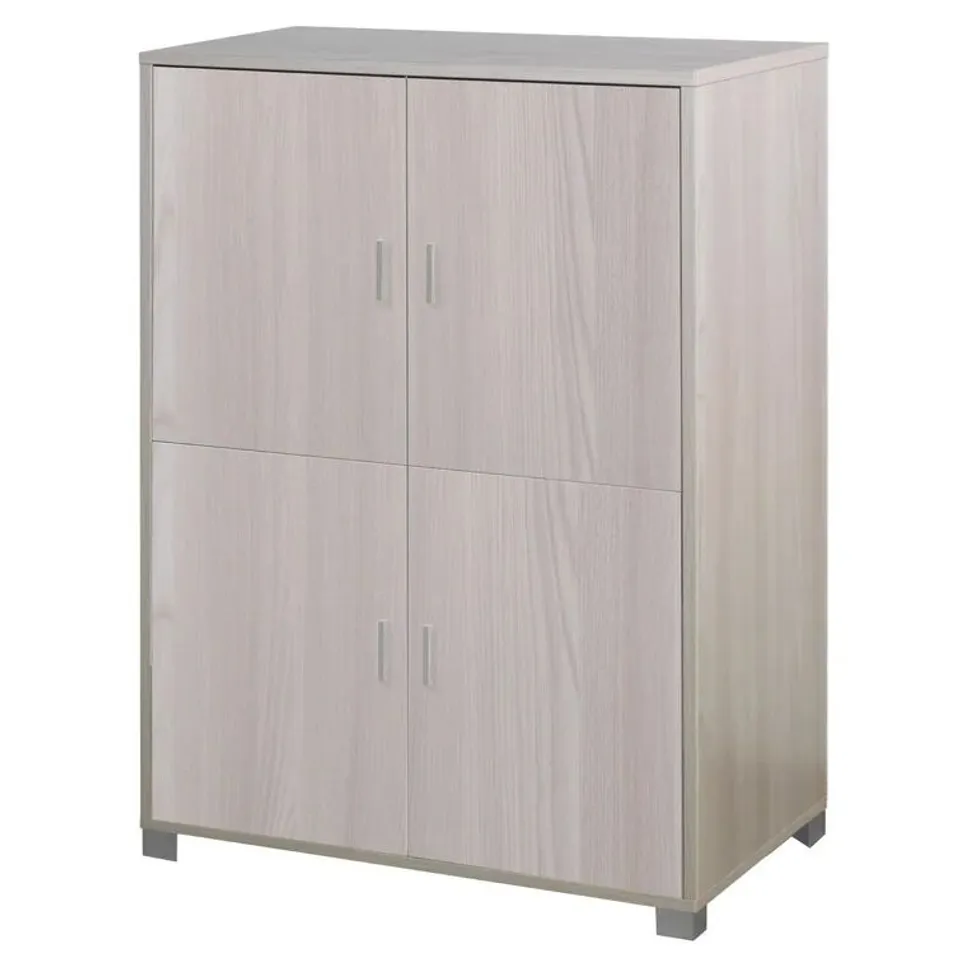 BOXED PIETRO 4-DOOR 4-SHELF STORAGE CABINET (1 BOX)