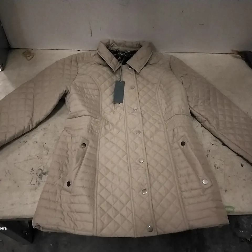 BOX OF APPROXIMATELY 13 BRAND NEW RUTH LANSFORD STONE QUILTED COATS SIZE 12