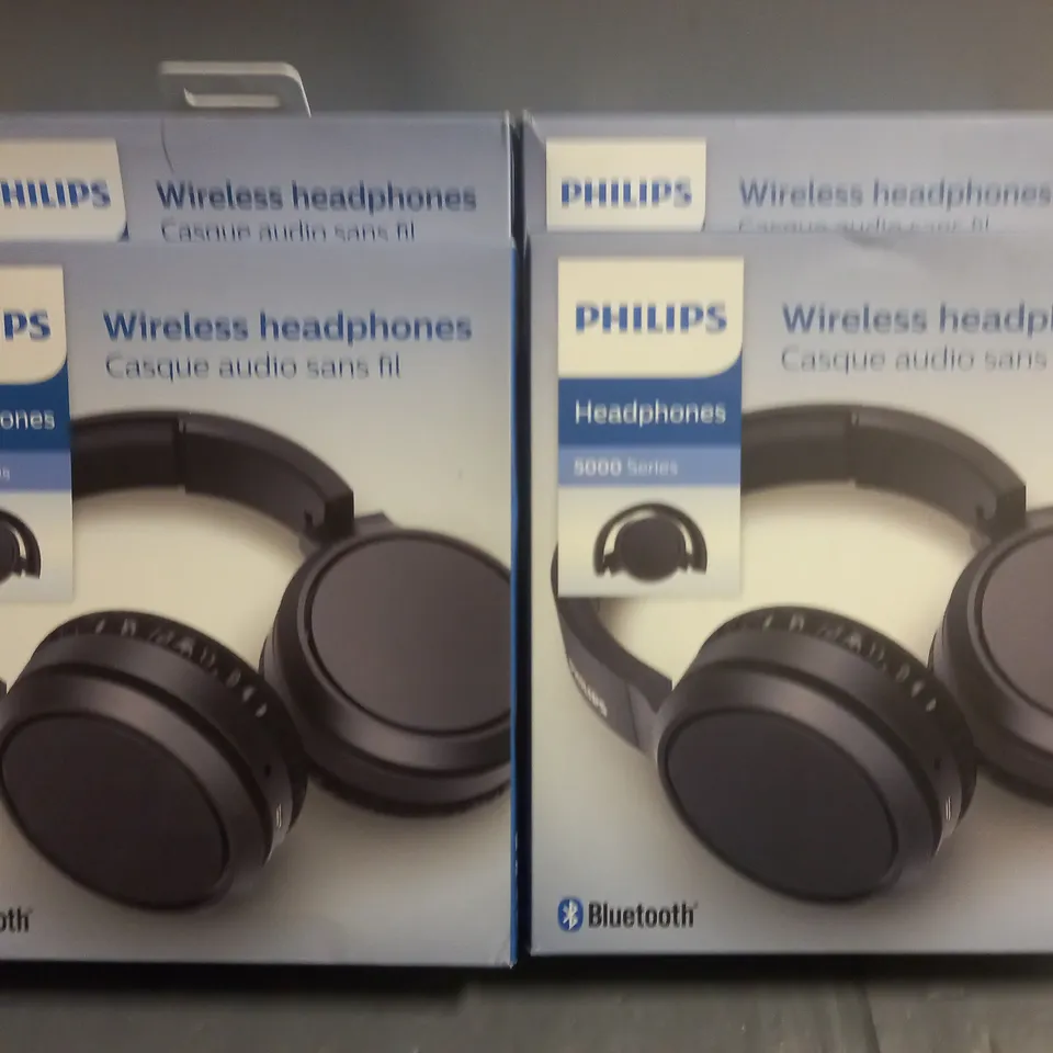 LOT OF 4 PHILIPS WIRELESS 5000 SERIES HEADPHONES