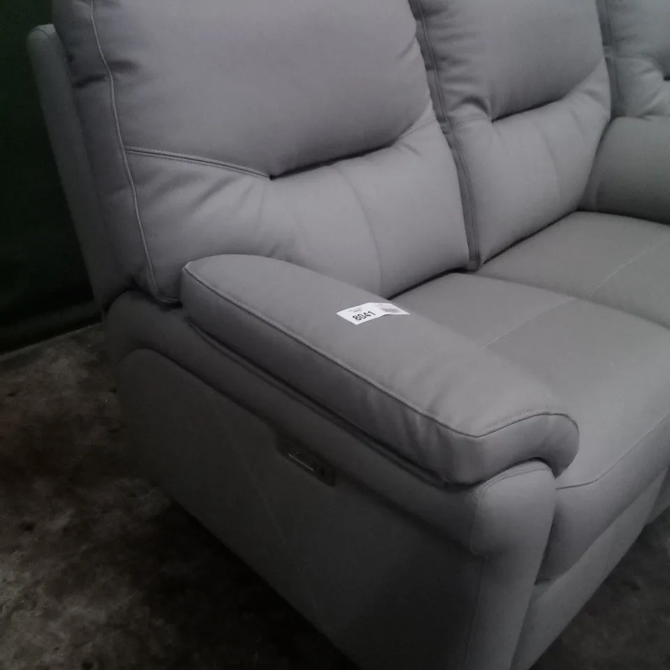 DESIGNER G PLAN MADE SEATTLE CAMBRIDGE GREY ELECTRIC RECLINING TWO SEATER SOFA AND FIXED TWO AND A HALF SEATER SOFA