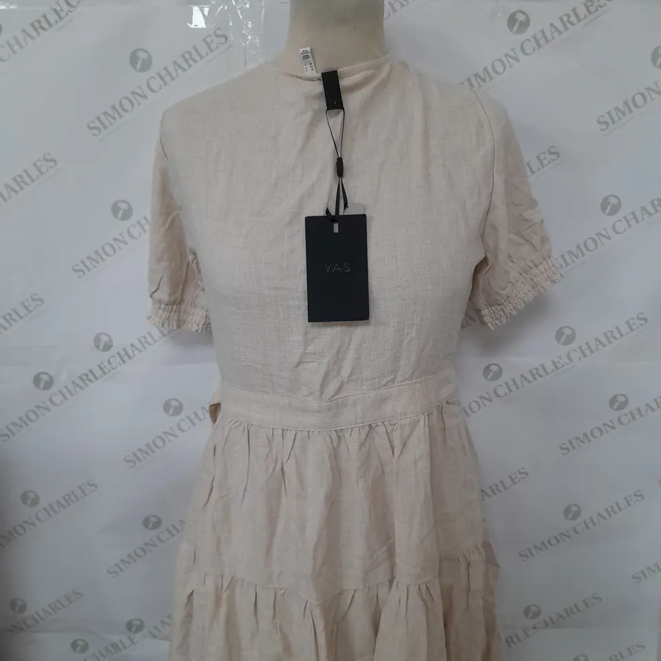 Y.A.S. FLAXA DRESS IN BEIGE SIZE 10 