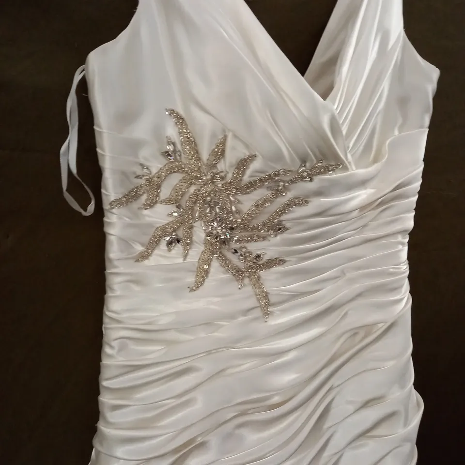 VICTORIA JANE EMBELLISHED WEDDING DRESS IN IVORY - UK 16