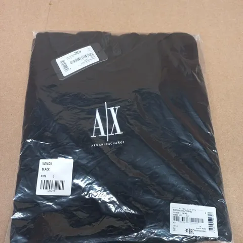 ARMANI EXCHANGE AX BLACK TOP – SIZE L