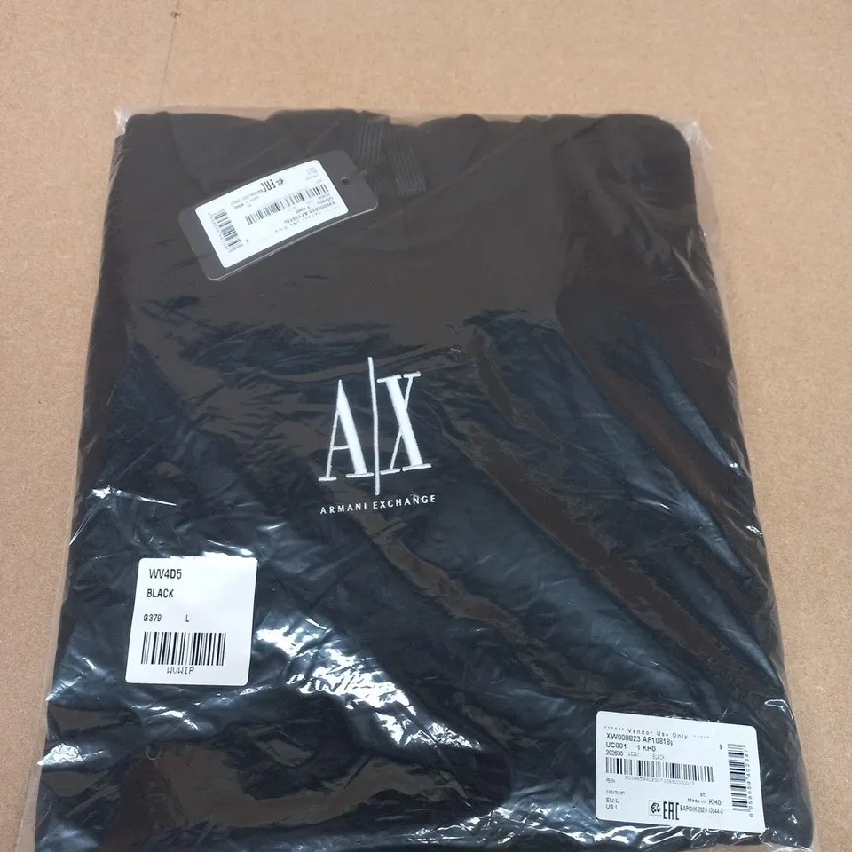 ARMANI EXCHANGE AX BLACK TOP – SIZE L