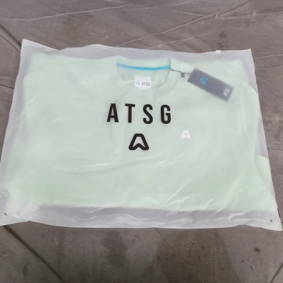BAGGED ATSG CREW NECK SWEATSHIRT IN PUTTING GREEN - LARGE