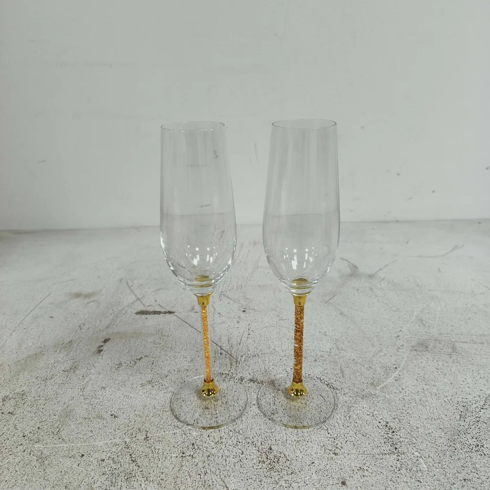 CRYSTAL GLASSES SET OF 2 BOXED