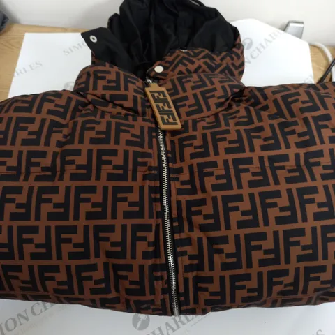 FENDI ROMA BROWN PUFFER BACKET SIZE L