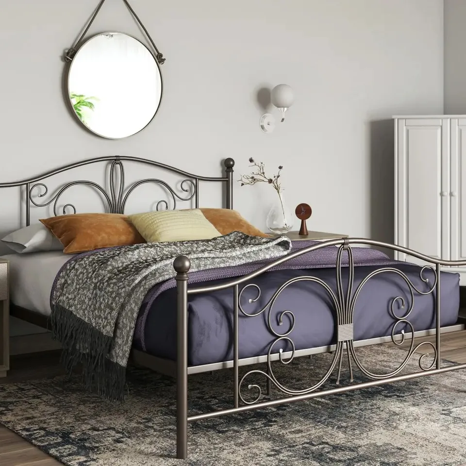 BOXED BOMBAY METAL BED//KING - BRONZE (1 BOX)