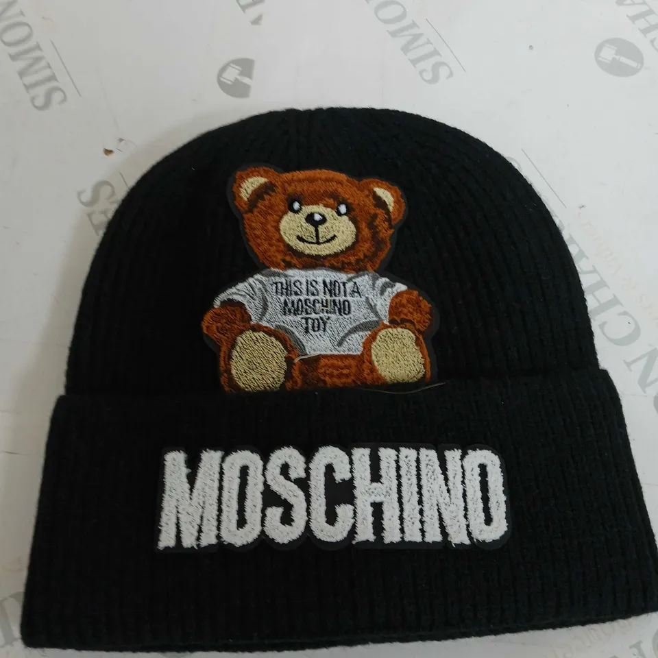 MOSCHINO TEDDY BEAR DESIGN BEANIE