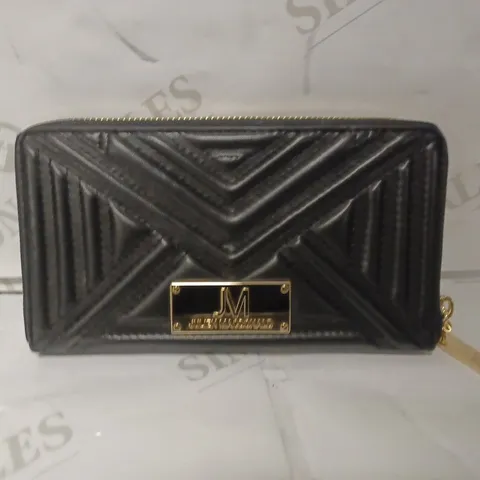 JULIEN MACDONALD LEATHER EFFECT PURSE IN BLACK