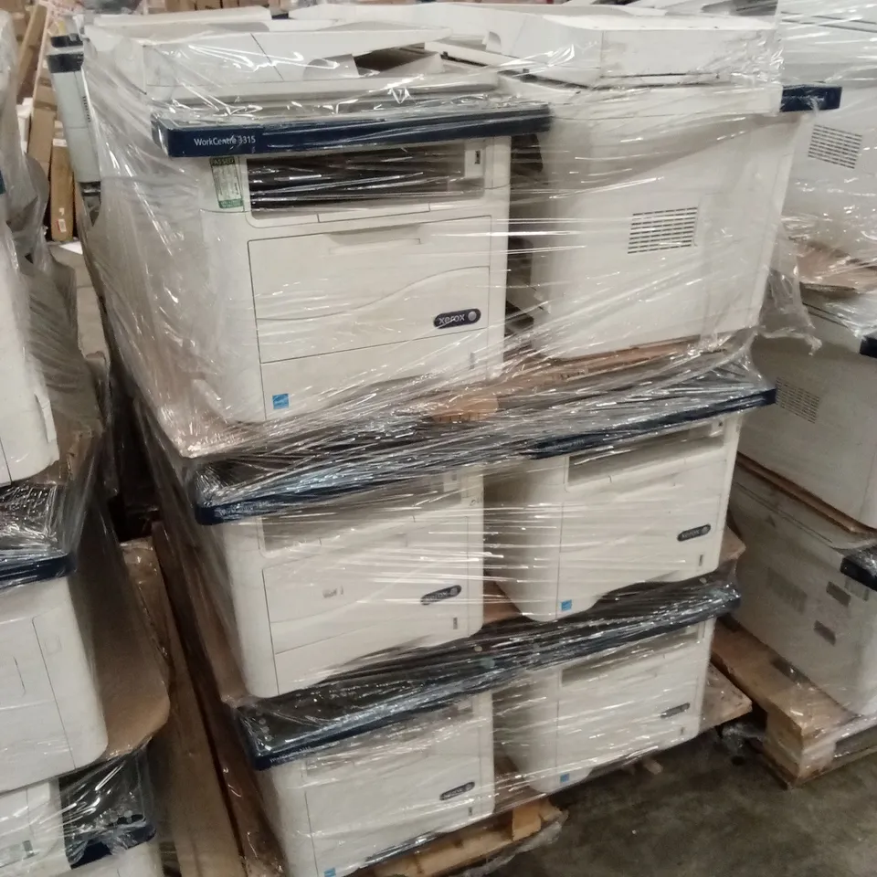 PALLET TO CONTAIN A LARGE ASSORTMENT OF XEROX PRINTERS