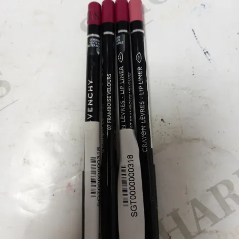 LOT OF 4 ASSORTED GIVENCHY LIPLNERS