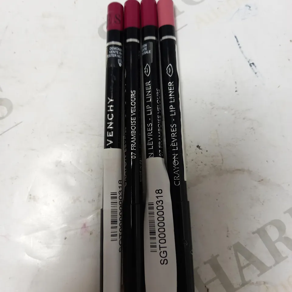 LOT OF 4 ASSORTED GIVENCHY LIPLNERS 