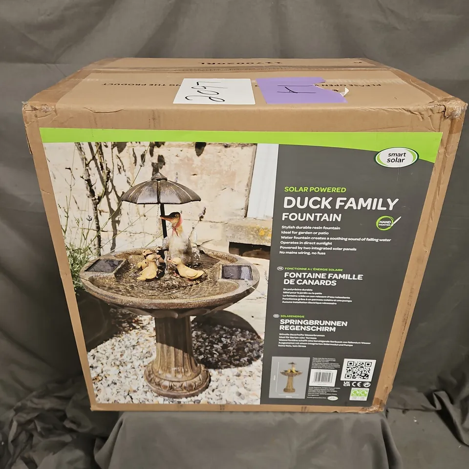 BOXED DUCK FAMILY SOLAR ON DEMAND WATER FEATURE (1 BOX) - COLLECTION ONLY RRP £179.99