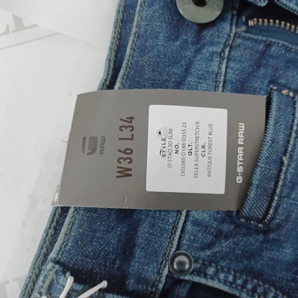 GRAW BLUE DENIM JEANS- W36 L34