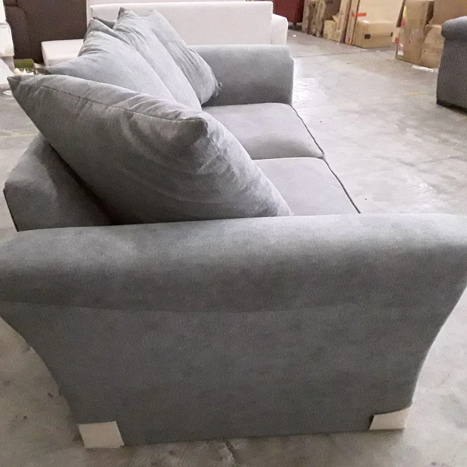 QUALITY DESIGNER DURY 3 SEATER SOFA - GREY FABRIC 