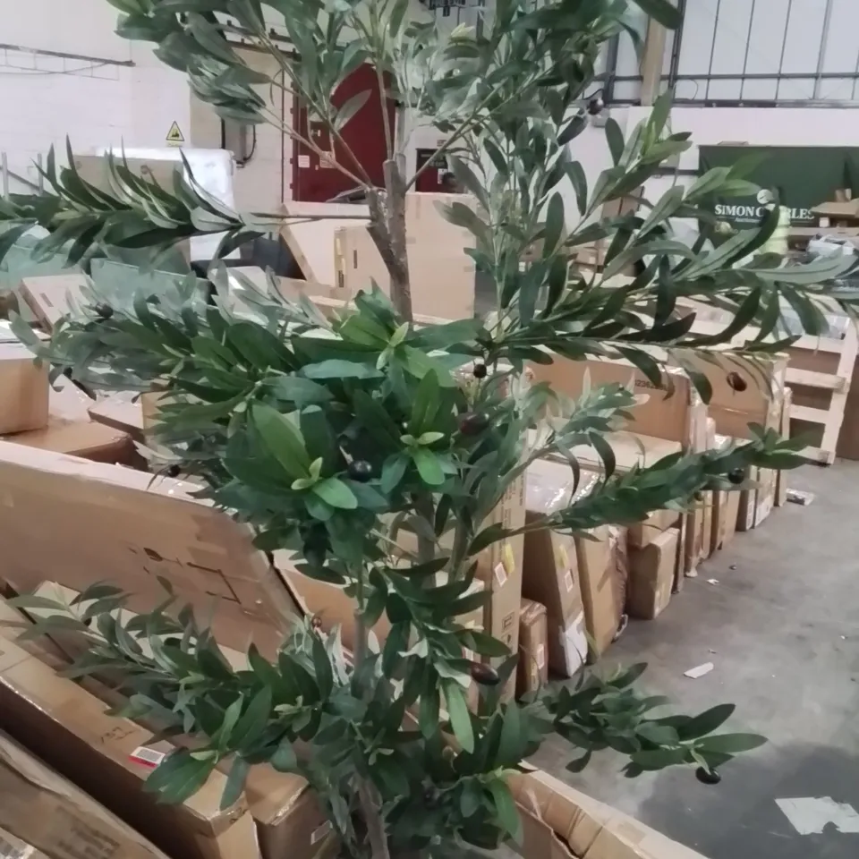 BOXED 210CM FAUX OLIVE FREESTANDING TREE