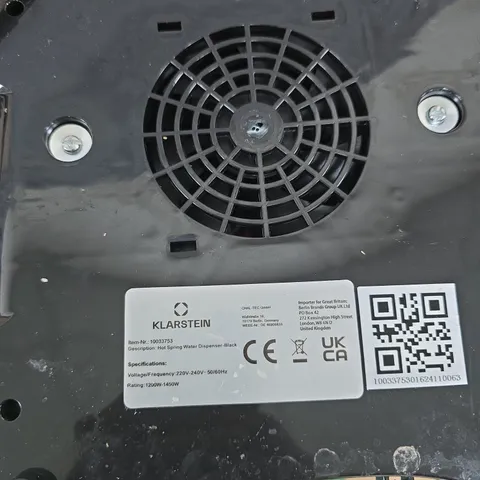 KLARSTEIN HOT SPRING WATER DISPENSER – BLACK