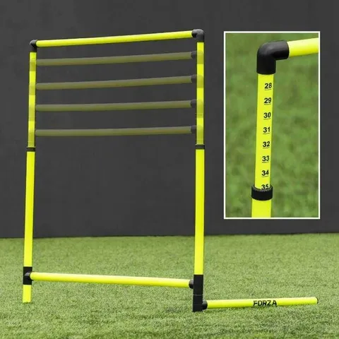 BOXED FORZA PRO WEIGHTED FOLDING HURDLE 27-42 IN FLORA YELLOW