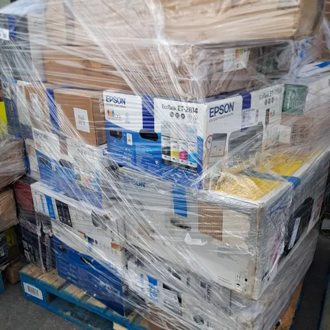 PALLET CONTAINING APPROXIMATELY 21 ASSORTED TECH ITEMS TO INCLUDE FELLOWES LAMINATOR,EPSON PRINTER AND CRICUT EXPLORE AIR 2