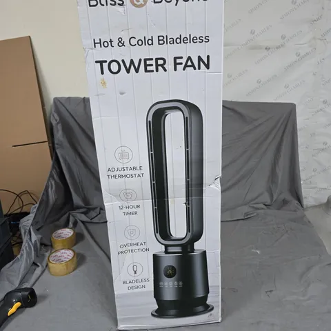 BLISS & BEYOND HOT & COLD BLADE-LESS TOWER FAN – BOXED