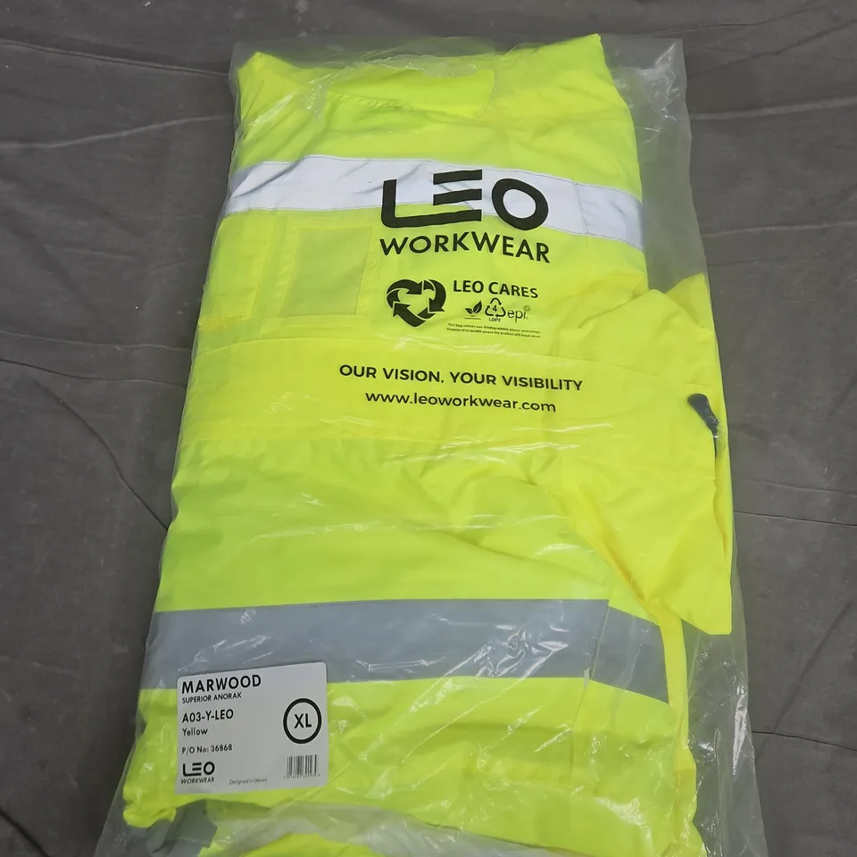BAGGED LEO WORKWEAR MARWOOD SUPERIOR ANORAK IN YELLOW (A03-Y-LEO) - XL