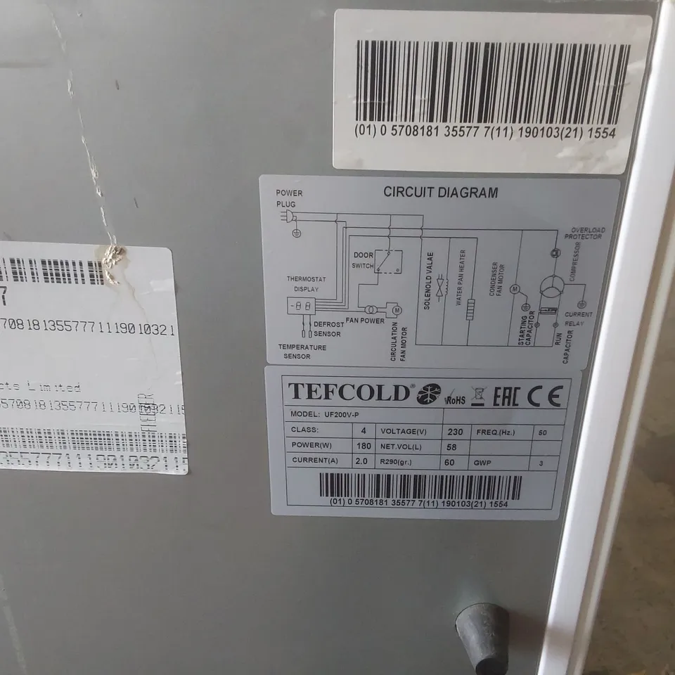 TEFCOLD UF200V-P COMMERCIAL UNDERCOUNTER FREEZER