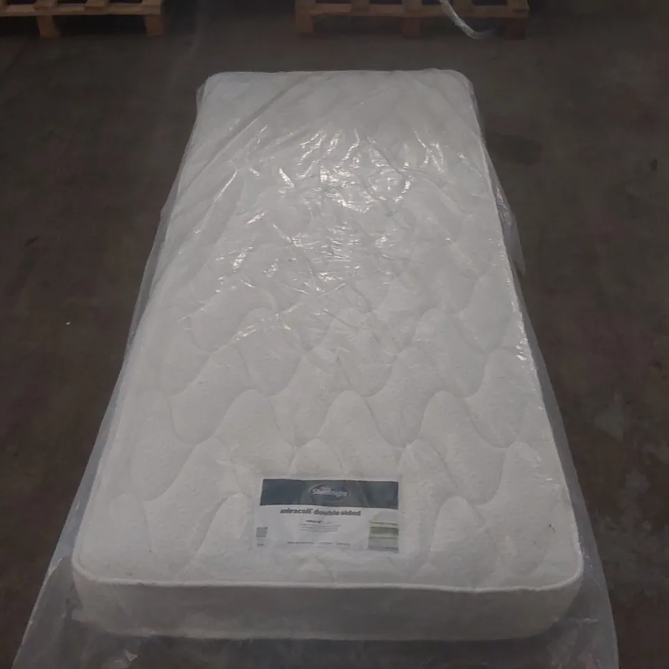 QUALITY BAGGED SILENTNIGHT MIRACOIL DOUBLE SIDED 3FT SINGLE MATTRESS