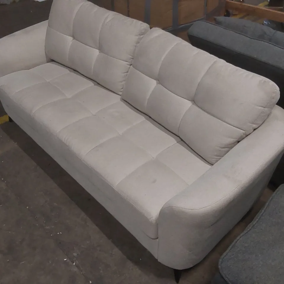 QUALITY DESIGNER 3 SEATER FABRIC UPHOLSTERED SOFA 