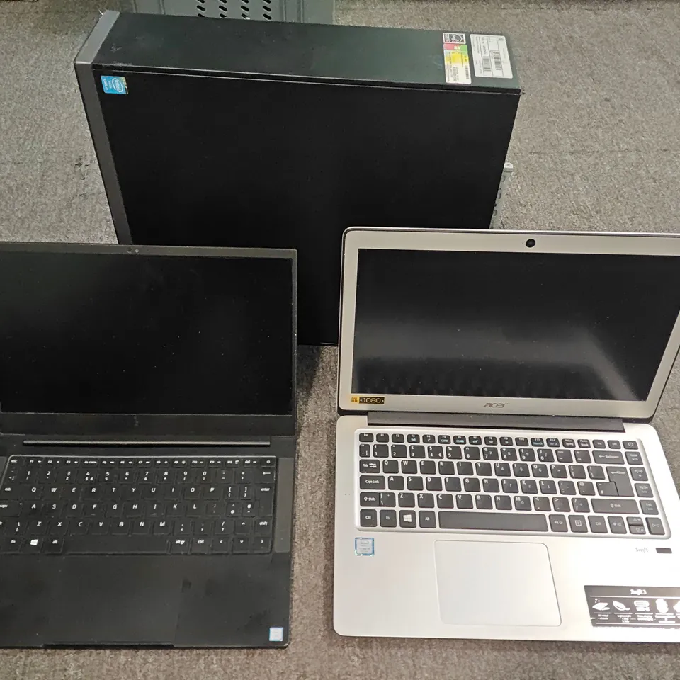 LOT OF 3 ASSORTED COMPUTERS INCLUDES HP PRODESK 600, ACER SWIFT 3 AND RAZER RZ09-028