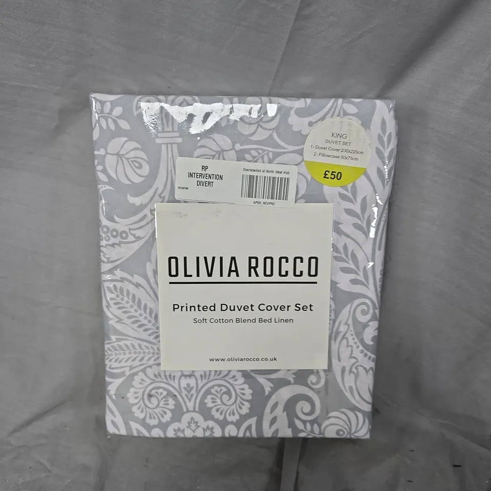 OLIVIA ROCCO PRINTED DUVET COVER SET - KING