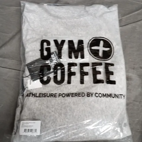 BAGGED GYM + COFFEE CLUBHOUSE HOODIE – GREY MARL – UK SIZE M (SKU GCCS25UCO10101)