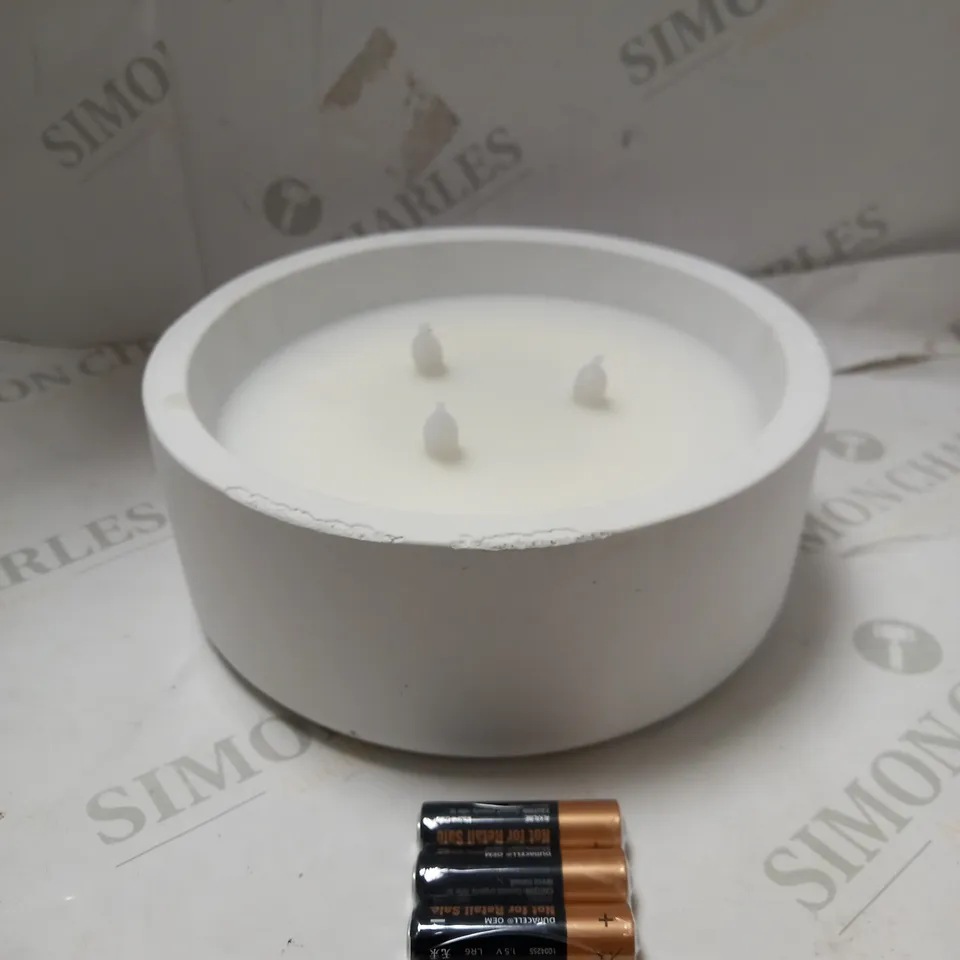 K BY KELLY HOPPEN LED LARGE FAUX CANDLE (WHITE)