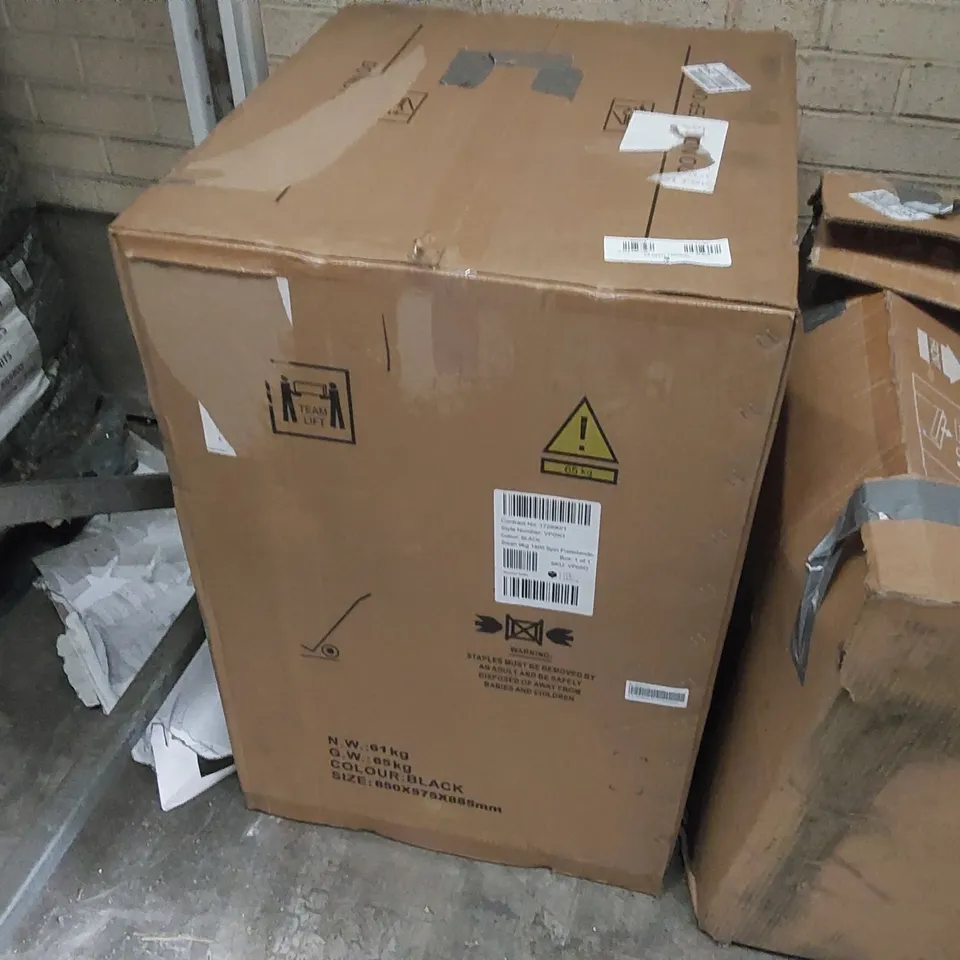 BOXED SWAN SW75130B 9KG LOAD, 1400 SPIN FREESTANDING WASHING MACHINE - BLACK