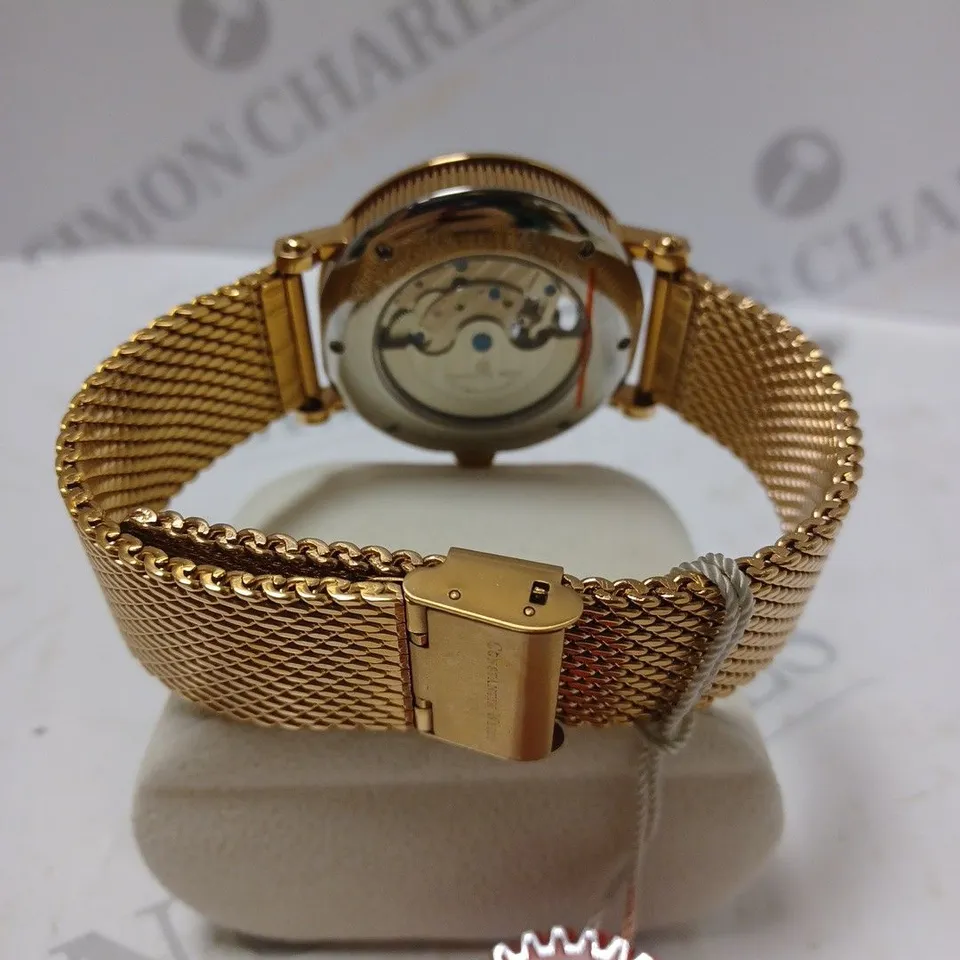 CONSTANTIN WEISZ PART SKELETON BLUE FACE MESH STRAP WRISTWATCH