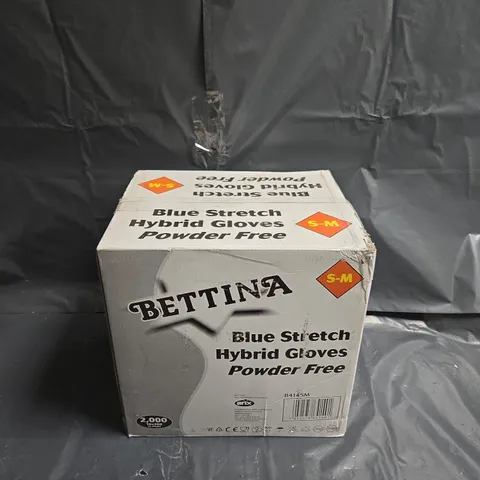 BOXED BETTINA BLUE STRETCH HYBRID GLOBES POWDER FREE S-M (2000PCS)
