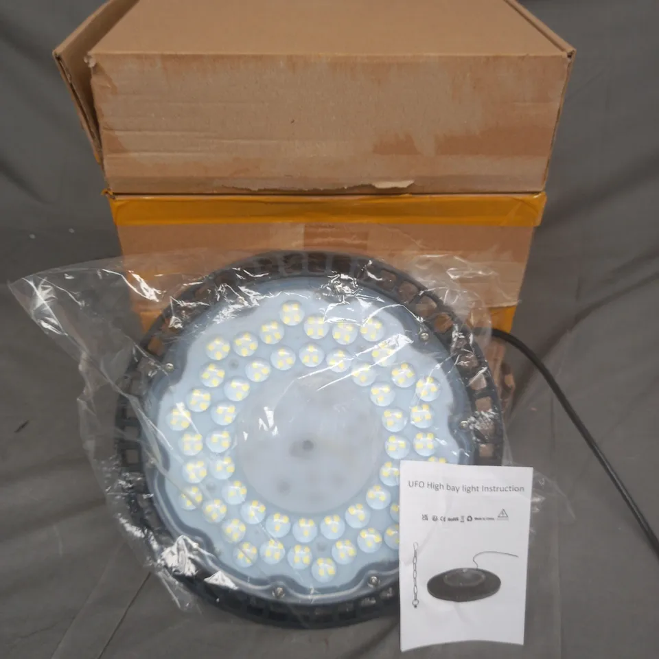 5 BOXED UFO HIGH BAY LIGHTS 